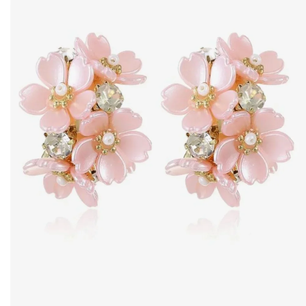 Floral Cherry Blossom Earrings - Picture 5 of 6